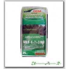Fertilizant organic pentru gazon NPK 8-6-7+3 MgO DCM 25 Kg